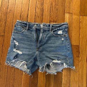 Abercrombie & Fitch Blue Jean Shorts Distressed Denim